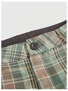 OYOANGLE Women's Plaid Print Wide Leg Long High Waisted